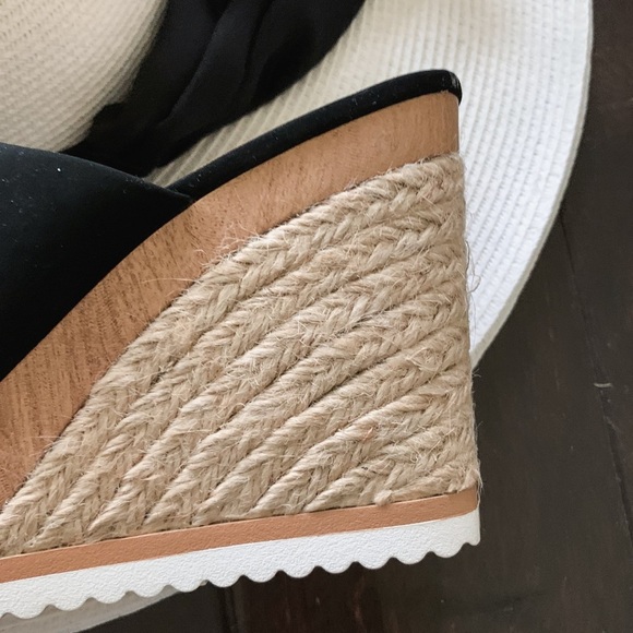 NEW🔥 Peep Toe Woven Espadrille Wedge Heel Sandal - Picture 4 of 5
